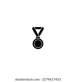 A sleek and professional medal icon, symbolizing victory and excellence, perfect for award graphics, competition themes, and achievement recognition.