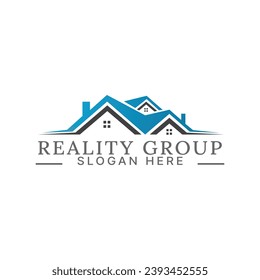 Sleek and professional property managements real estate or realtor vector logo design for company or business