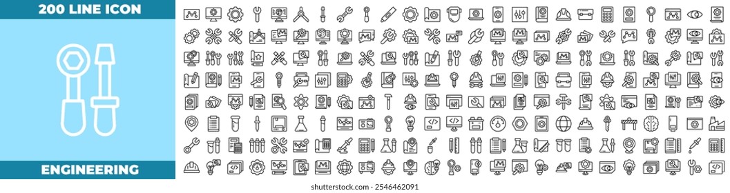 A sleek and professional vector icon representing engineering, designed for versatility across various projects. This icon features gear and wrench elements, symbolizing innovation, technology, and me