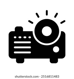 Diseño de proyector elegante para presentación y diseño de medios