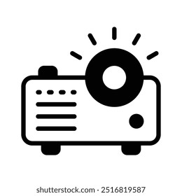 Diseño de proyector elegante para presentación y diseño de medios