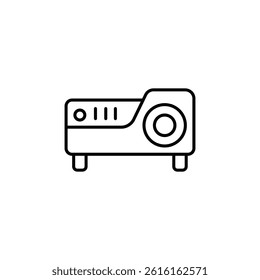 Sleek projector illustration for modern presentations and home cinema