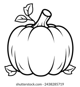 Sleek pumpkin outline icon in scalable vector format for easy use.