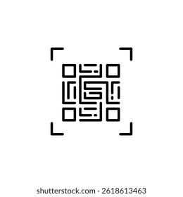 Elegante Arte vectorial de código QR para escaneo móvil e interacción digital