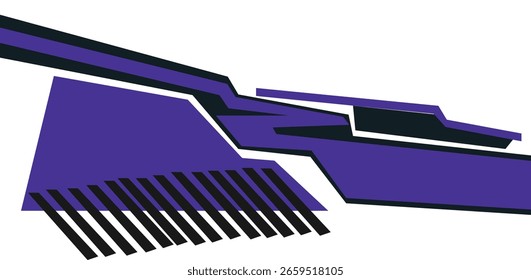 Sleek Racing Car Wrap Design with Dynamic Colored Line Accents and Modern Livery Style