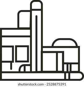 Un elegante diseño de Vector inmobiliario que muestra una silueta de edificio moderna, letrero de venta y el horizonte de la ciudad como telón de fondo, encarnando el profesionalismo y la oportunidad en la propiedad.