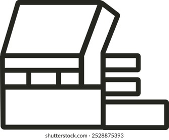 Un elegante diseño de Vector inmobiliario que muestra una silueta de edificio moderna, letrero de venta y el horizonte de la ciudad como telón de fondo, encarnando el profesionalismo y la oportunidad en la propiedad.