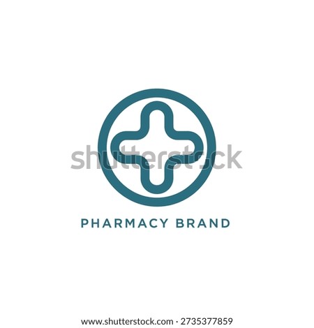 Sleek rounded cross logo contained within circle representing healthcare professional medical services and wellness.