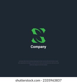 Sleek 'S' logo with leaf negative space, embodying nature and modernity harmoniously