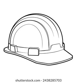 Sleek safety helmet outline icon in scalable vector format.