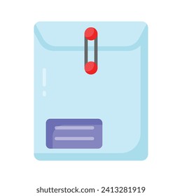 Una representación elegante y segura de la comunicación organizada. Un icono del sobre de documentos largos