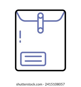 A sleek and secure representation of organized communication. An icon of long document envelope