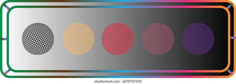 Ein eleganter Satz gepunkteter Kugelsymbole mit einem modernen Farbverlauf-Hintergrund. Perfekt für UI-UX-Design, mobile Apps, Webseiten und Präsentationen im Zusammenhang mit Technologie, Daten und digitaler Innovation.

