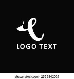 Logotipo simples e elegante em preto e branco com um toque moderno. Ideal para branding versátil.
