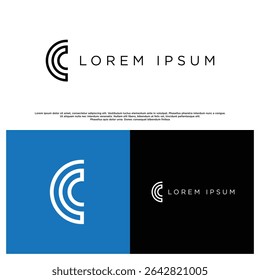 Sleek and simple C monogram logo, great for bold and professional brand identities.