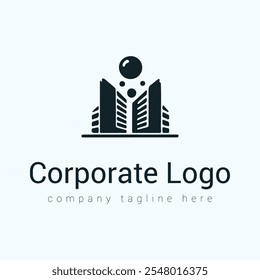 Um logotipo corporativo simples e elegante criado em formato vetorial, com dimensões de 4000px para garantir resultados claros e polidos.