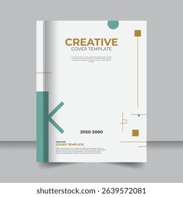 Sleek and Simple Cover Designs Featuring Geometric Elements, Clean Geometric Layouts for Book or Assignment Covers
