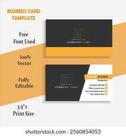 Sleek Simplicity Modern Business Card with two Sides Card, Company card.