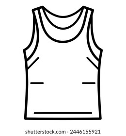 Elegante Vector de contorno de singlete para proyectos de atletismo y fitness.
