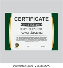 Sleek and Sophisticated Certificate Template Design