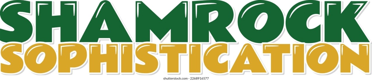 Un diseño elegante y sofisticado con una paleta de colores mínima y una caligrafía elegante para destacar el emblemático símbolo de shamrock del Día de San Patricio.