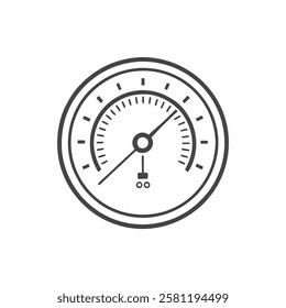 A sleek speedometer design illustrates clear markings and a central needle, representing speed. The modern vector style conveys a sense of technology and accuracy in measurement.