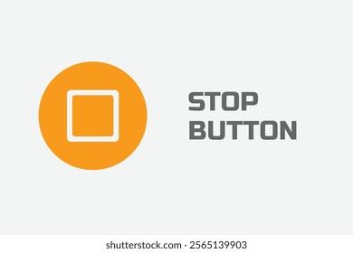 A sleek stop button icon. Designed with minimalistic and modern aesthetics. Stop Icon