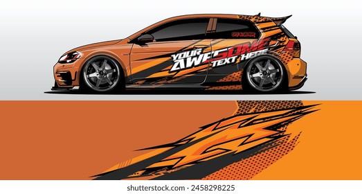 Sleek and Stylish Car Wrap Background Vectors