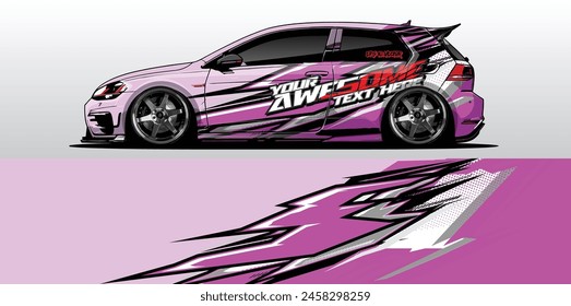 Sleek and Stylish Car Wrap Background Vectors