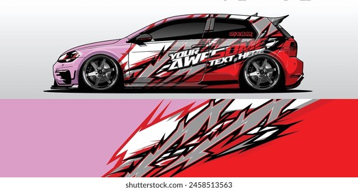 Vectores de fondo de envoltura de coche elegante y elegante