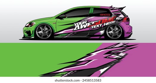 Sleek and Stylish Car Wrap Background Vectors