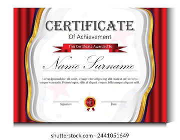 "Sleek and stylish certificate design, perfect for honoring achievements and recognizing excellence with timeless elegance."