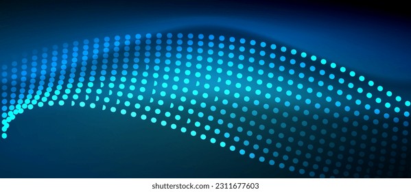 A sleek and stylish design featuring a blue smooth neon wave glowing against a dark background, perfect for adding a modern and edgy touch to any project