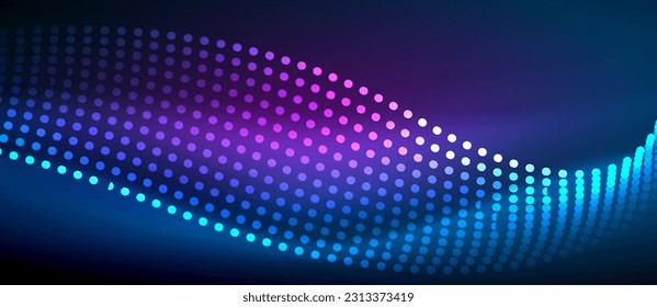A sleek and stylish design featuring a blue smooth neon wave glowing against a dark background, perfect for adding a modern and edgy touch to any project