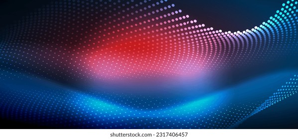 A sleek and stylish design featuring a blue smooth neon wave glowing against a dark background, perfect for adding a modern and edgy touch to any project
