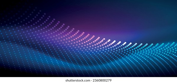A sleek and stylish design featuring a blue smooth neon wave glowing against a dark background, perfect for adding a modern and edgy touch to any project