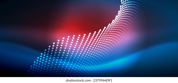 A sleek and stylish design featuring a blue smooth neon wave glowing against a dark background, perfect for adding a modern and edgy touch to any project