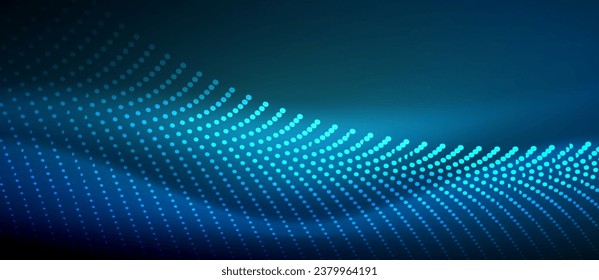 A sleek and stylish design featuring a blue smooth neon wave glowing against a dark background, perfect for adding a modern and edgy touch to any project