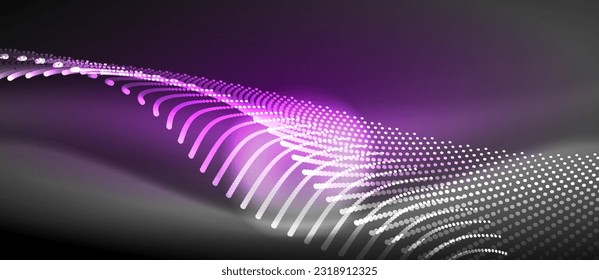 A sleek and stylish design featuring a smooth neon wave glowing against a dark background, perfect for adding a modern and edgy touch to any project