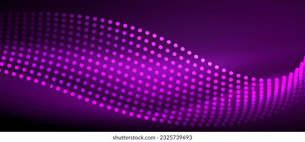 A sleek and stylish design featuring a smooth neon wave glowing against a dark background, perfect for adding a modern and edgy touch to any project