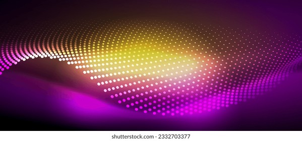 Ein elegantes und stilvolles Design mit einer glatten Neonwelle, die auf dunklem Hintergrund glänzt und perfekt für ein modernes und edgy Touch zu jedem Projekt geeignet