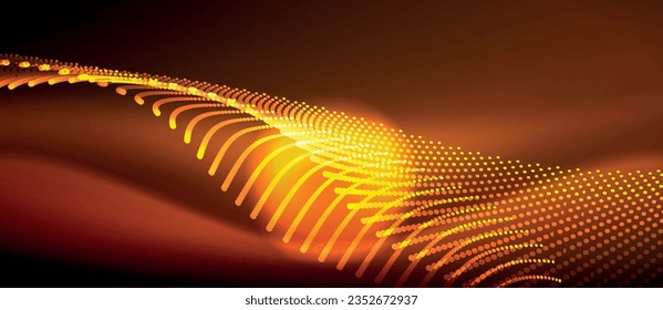 A sleek and stylish design featuring a smooth neon wave glowing against a dark background, perfect for adding a modern and edgy touch to any project