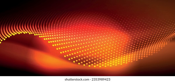 Un diseño elegante y elegante con una suave ola de neón que brilla sobre un fondo oscuro, perfecto para añadir un toque moderno y dinámico a cualquier proyecto
