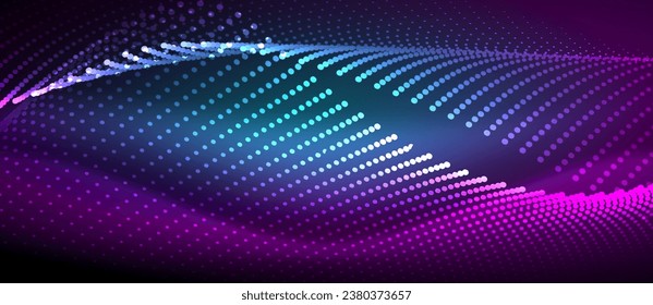 A sleek and stylish design featuring a smooth neon wave glowing against a dark background, perfect for adding a modern and edgy touch to any project