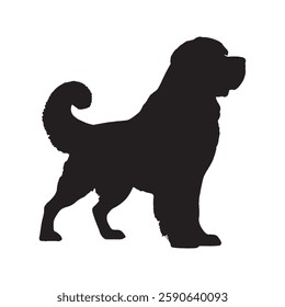 Sleek and Stylish Dog Silhouette for Contemporary Visuals - Dog Vector - Dog Icon
