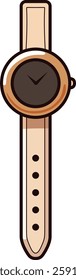 Sleek and stylish handwatch icon, perfect for fashion, luxury, and timepiece-related designs. Ideal for branding and promotional materials.