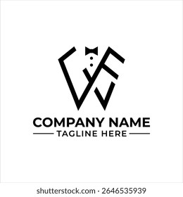 Sleek and Stylish Logo Design Showcasing a Creative Tuxedo Silhouette A Modern and Sophisticated Brand Identity for High End Businesses and Formal Occasions