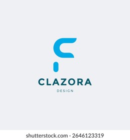 A sleek and stylish modern letter "F" logo designed with clean lines and geometric precision.