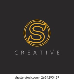 Sleek and Stylish S Letter Logo Design in Editable Vector File Format