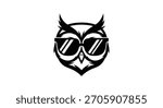 A sleek, stylized illustration of an owl